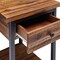 Alaterre Furniture Claremont Rustic Wood End Table with Drawer and Low Shelf ANCM0174 - alternate 9